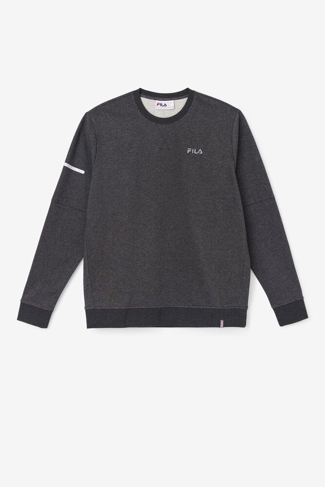 Fila Sweatshirt Mens Black Commuter Crew - Ireland 86045-DLAM